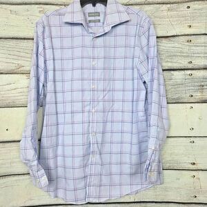 Michael Kors Regular Fit Plaid Button Up Shirt Men’s 15 33/34